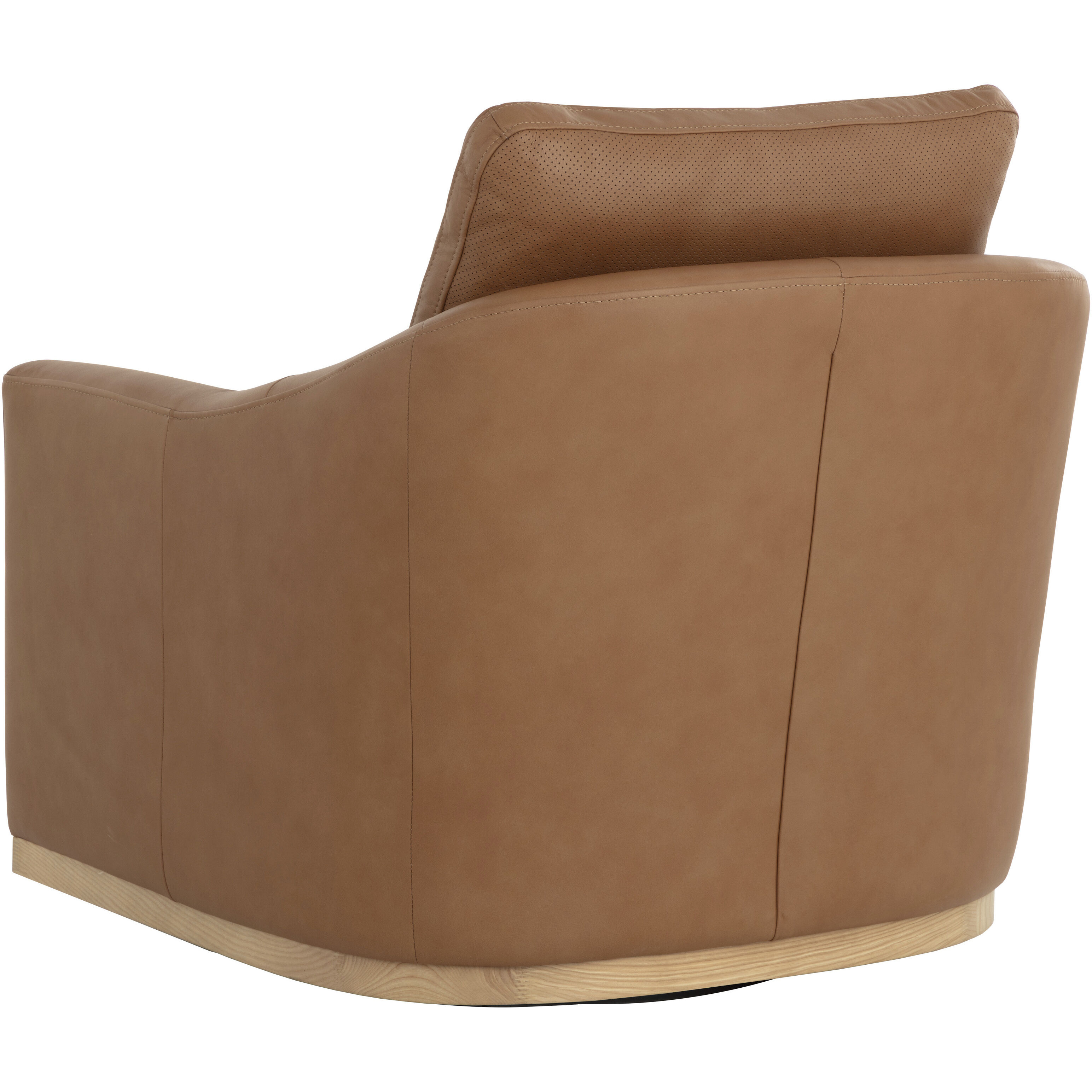 Corbin Aline Butternut Leather Swivel Lounge Chair